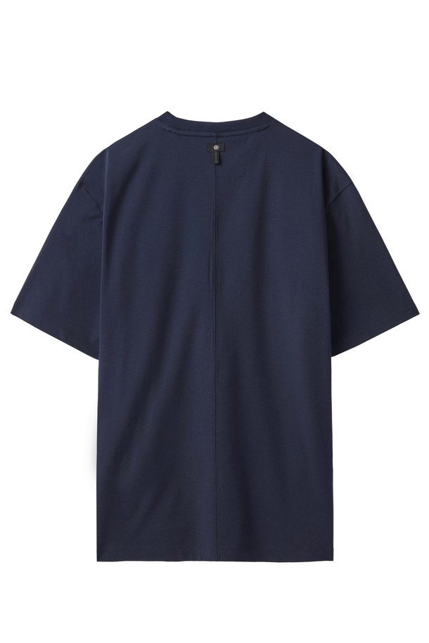 BROMPTON LONDON - 반팔 티셔츠 - STRETCH ROUND T-SHIRT - NAVY (P242UTS121)