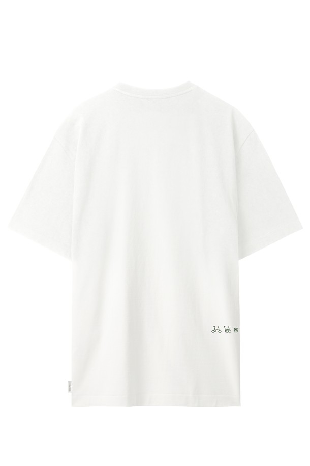 BROMPTON LONDON - 반팔 티셔츠 - BROMPTON LOGO T-SHIRT - WHITE (P242UTS410)