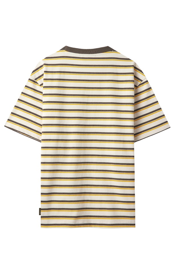 BROMPTON LONDON - 반팔 티셔츠 - STRIPED T-SHIRT - IVORY (P242UTS419)