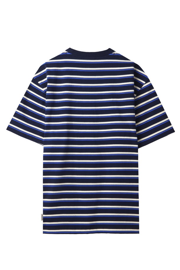 BROMPTON LONDON - 반팔티셔츠 - STRIPED T-SHIRT - NAVY (P242UTS419)