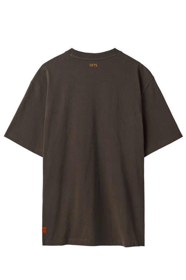 BROMPTON LONDON - 반팔 티셔츠 - 1975 FRONT BICYCLE PRINT T-SHIRT - D/BROWN (P242UTS421)