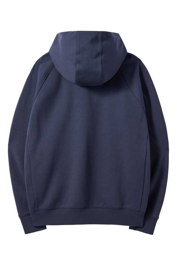 BROMPTON LONDON - 긴팔티셔츠 / 후디 - SNAP HOODED SWEATSHIRT - NAVY (P241UHD102)