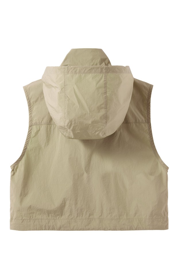 BROMPTON LONDON - 베스트 - W CROP FULL ZIP VEST - BEIGE (P242WVT352)