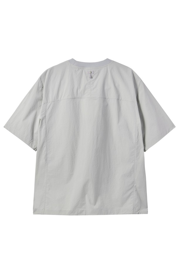 BROMPTON LONDON - 반팔티셔츠 - WOVEN HALF SLEEVE T-SHIRT - L/GREY (P242UTS132)