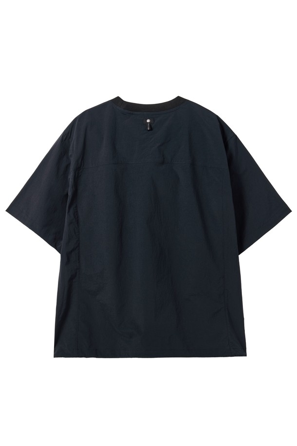 BROMPTON LONDON - 반팔티셔츠 - WOVEN HALF SLEEVE T-SHIRT - BLACK (P242UTS132)