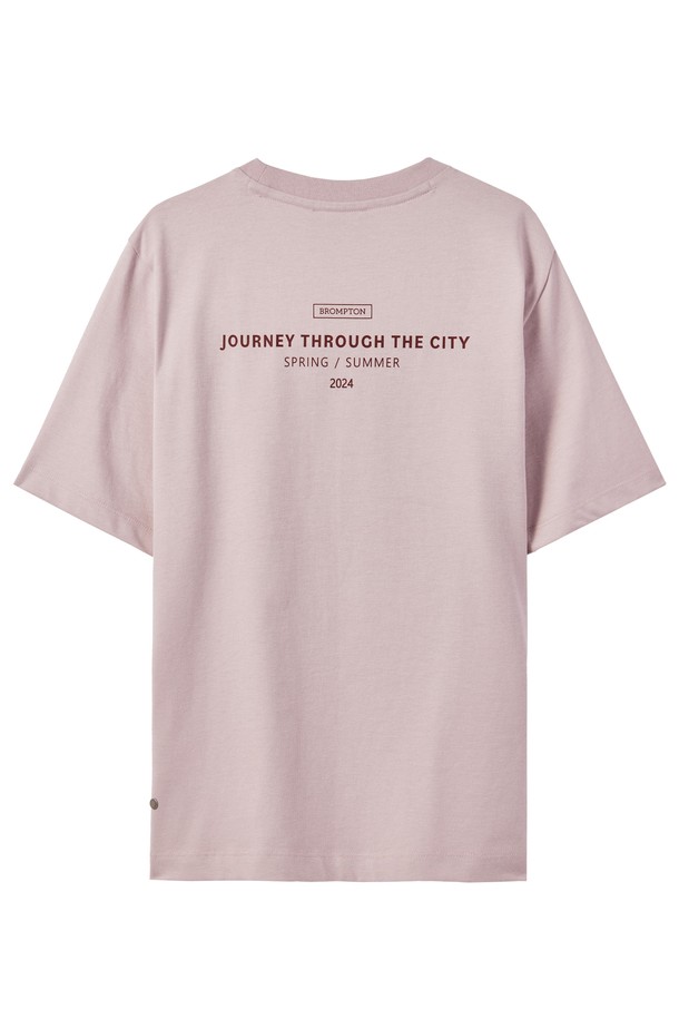 BROMPTON LONDON - 반소매 티셔츠 - W BACK LETTERING T-SHIRT - PINK (P242WTS353)