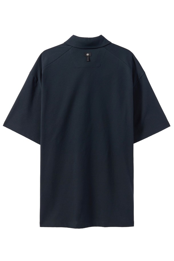 BROMPTON LONDON - 반팔티셔츠 - SUPIMA STRETCH COLLAR T-SHIRT - BLACK (P242UPL120)