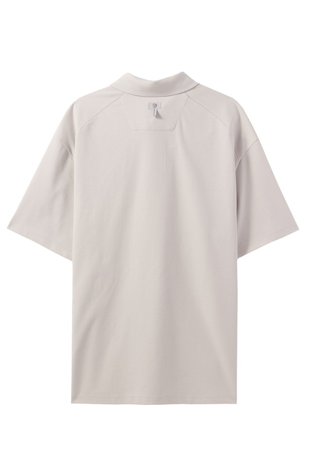 BROMPTON LONDON - 반팔티셔츠 - SUPIMA STRETCH COLLAR T-SHIRT - IVORY (P242UPL120)