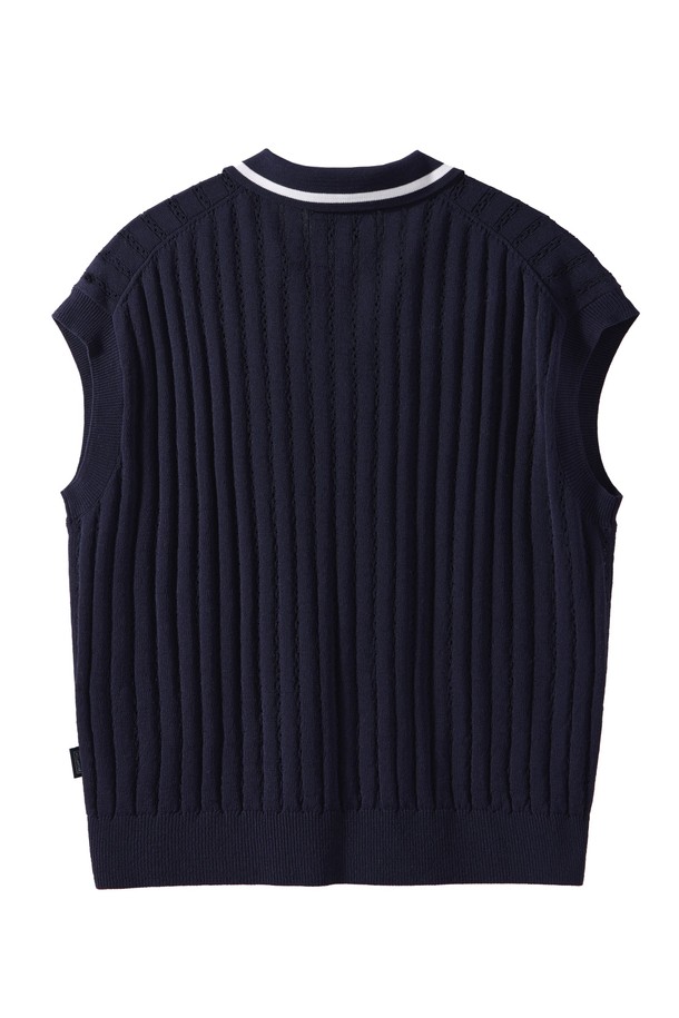 BROMPTON LONDON - 베스트 - W HALF SLEEVE KNIT - NAVY (P242WKT651)