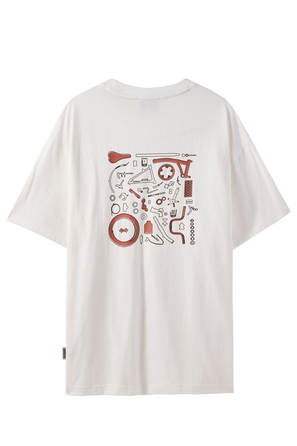 BROMPTON LONDON - 반팔티셔츠 - BROMPTON PARTS GRAPHIC T-SHIRT - WHITE (P242UTS416)