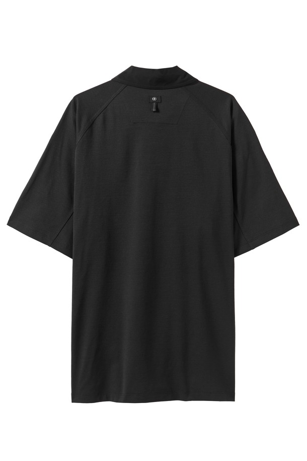 BROMPTON LONDON - 반팔티셔츠 - ECOMADE COLLAR T-SHIRTS - BLACK (P242UPL123)