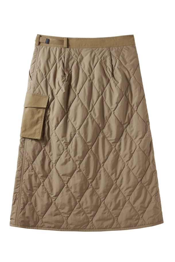 BROMPTON LONDON - 미디스커트 - W EXPLORE QUILTED SKIRT - D/BEIGE (P244WSK333)