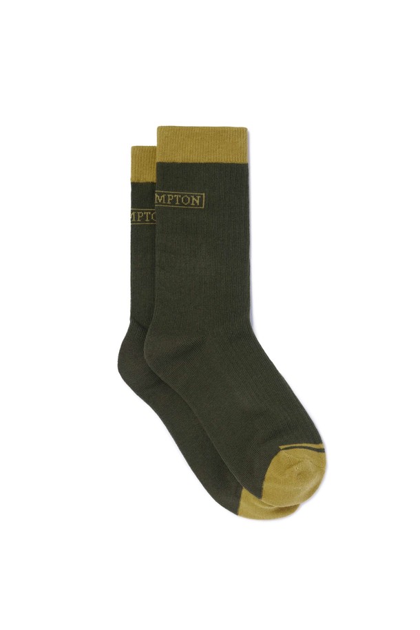 BROMPTON LONDON - 양말 - BROMPTON LOGO SOCKS - KHAKI (P245ASO205)