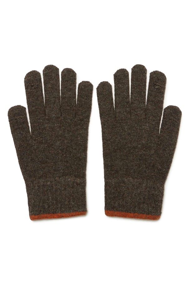 BROMPTON LONDON - 장갑 - LABEL POINT WOOL GLOVE - D/BROWN (P244AGL210)