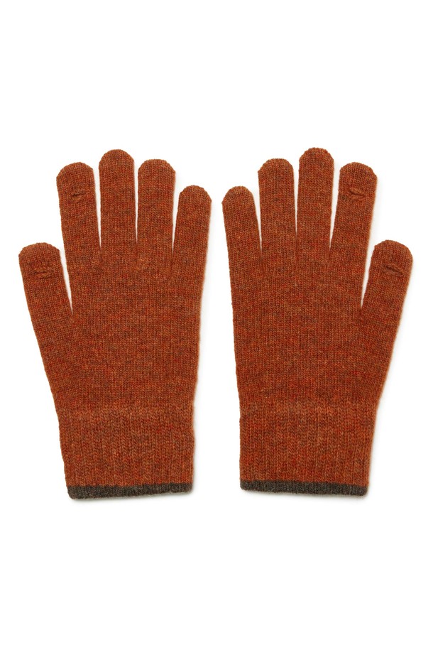 BROMPTON LONDON - 장갑 - LABEL POINT WOOL GLOVE - ORANGE (P244AGL210)