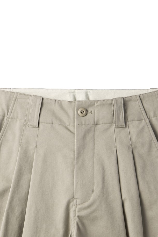 BROMPTON LONDON - 롱/미디팬츠 - W TWO TUCK WIDE TROUSERS - BEIGE (P241WPT602)