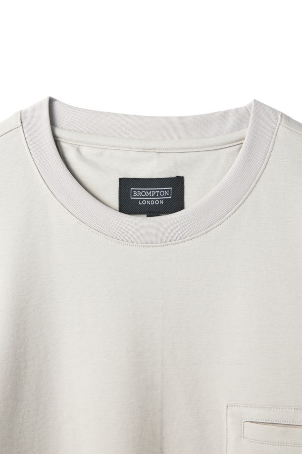 BROMPTON LONDON - 반팔티셔츠 - STRETCH ROUND T-SHIRT - IVORY (P242UTS121)