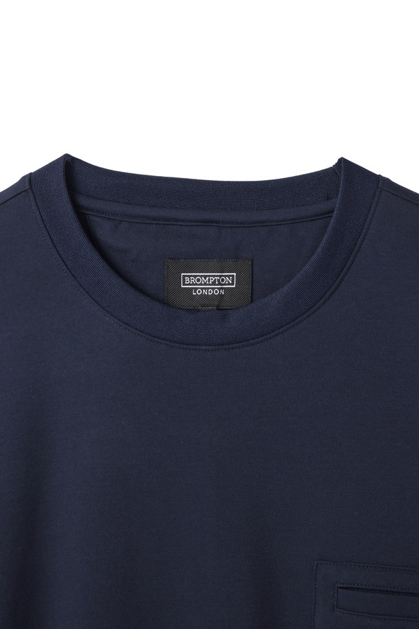 BROMPTON LONDON - 반팔 티셔츠 - STRETCH ROUND T-SHIRT - NAVY (P242UTS121)