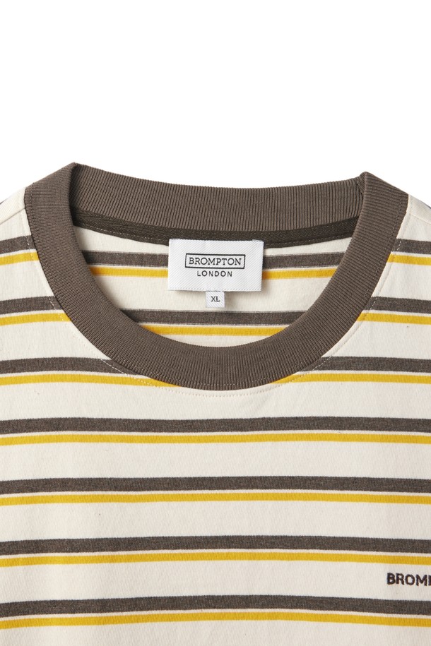 BROMPTON LONDON - 반팔 티셔츠 - STRIPED T-SHIRT - IVORY (P242UTS419)