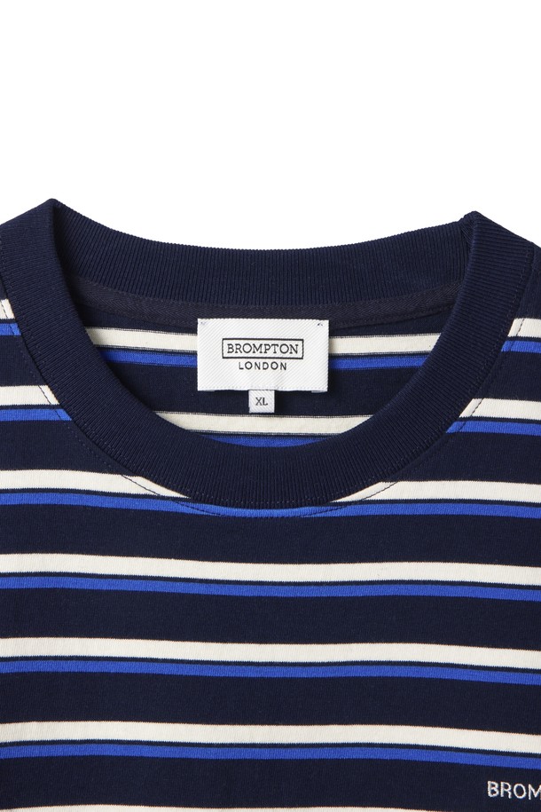 BROMPTON LONDON - 반팔티셔츠 - STRIPED T-SHIRT - NAVY (P242UTS419)