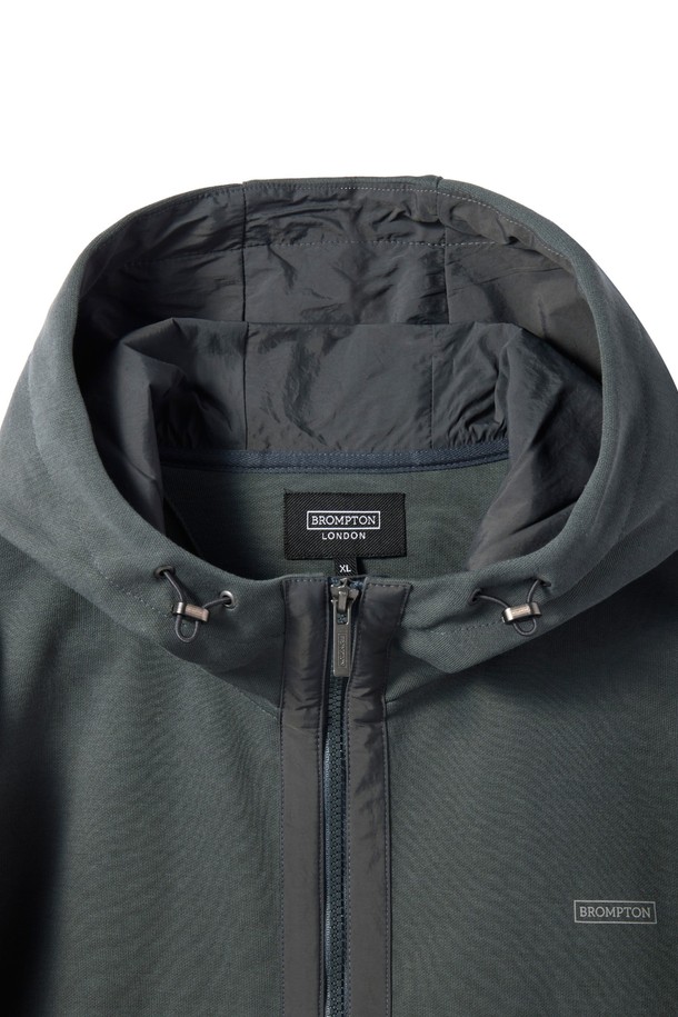 BROMPTON LONDON - 후디 - FULL ZIP HOODED SWEATSHIRT - D/GREEN (P241UFT135)