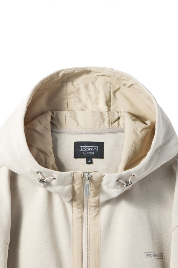 BROMPTON LONDON - 후디 - FULL ZIP HOODED SWEATSHIRT - IVORY (P241UFT135)