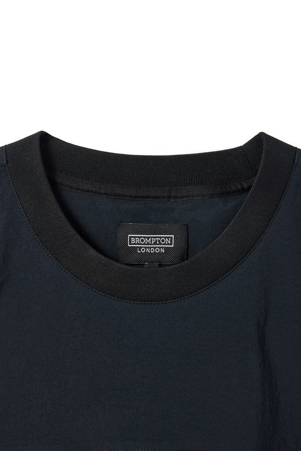 BROMPTON LONDON - 반팔티셔츠 - WOVEN HALF SLEEVE T-SHIRT - BLACK (P242UTS132)