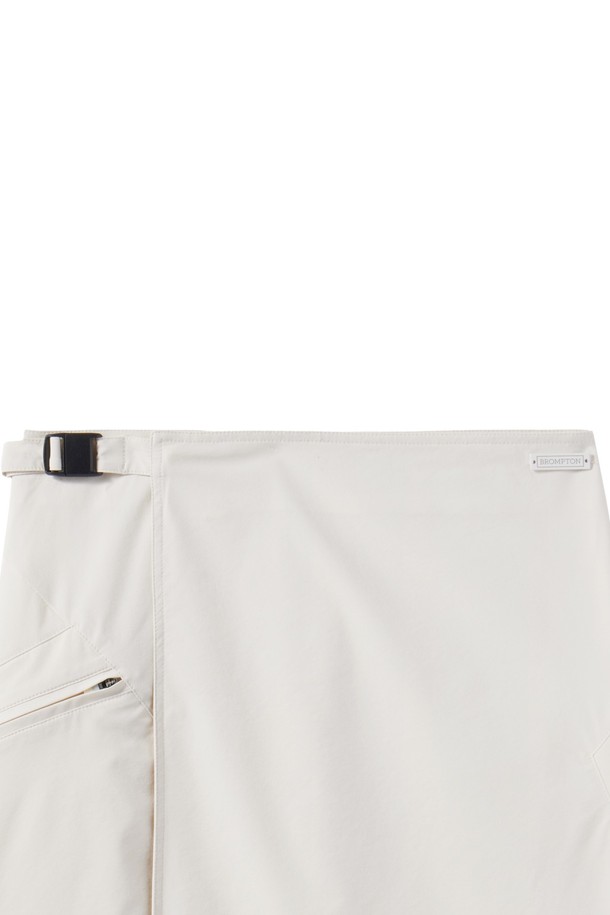 BROMPTON LONDON - 스커트 - W NYLON SET UNBALANCE POCKET WRAP MIDI SKIRT - IVORY (P242WSK360)