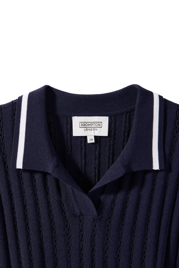 BROMPTON LONDON - 베스트 - W HALF SLEEVE KNIT - NAVY (P242WKT651)