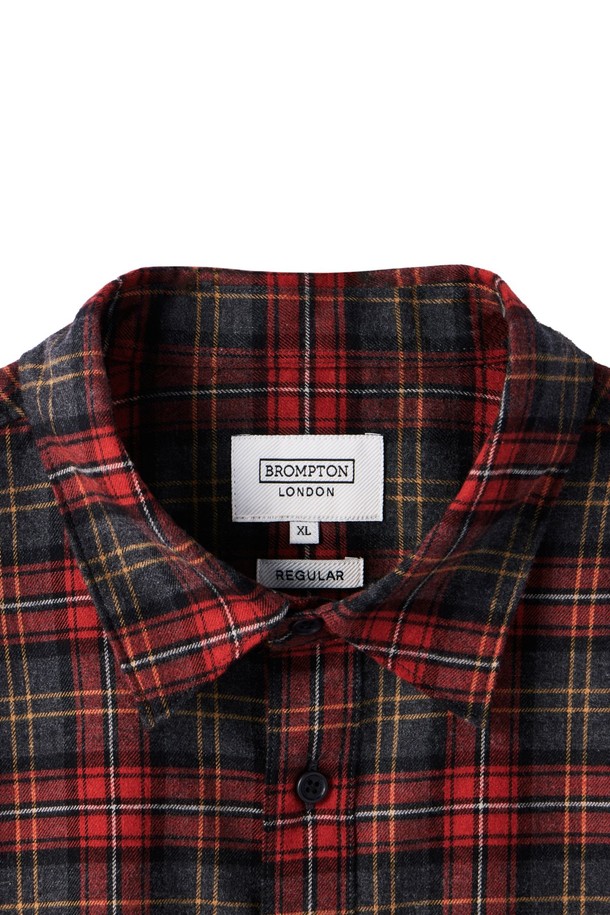 BROMPTON LONDON - 긴팔셔츠 - CHEQUERED SHIRT - RED (P243MSH501)