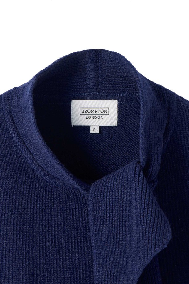 BROMPTON LONDON - 스웨터 - W NECK RIBBON KNIT - NAVY (P244WKT602)