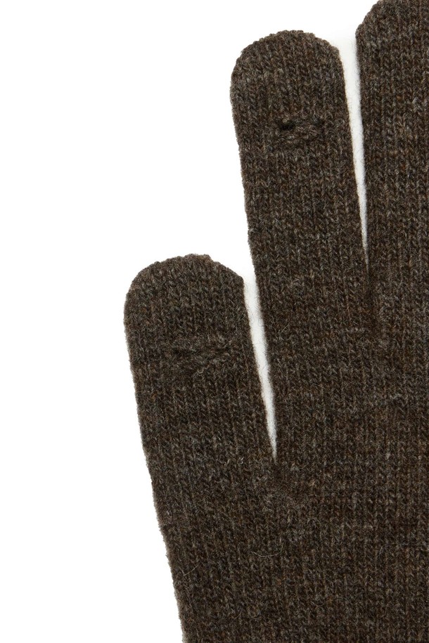 BROMPTON LONDON - 장갑 - LABEL POINT WOOL GLOVE - D/BROWN (P244AGL210)