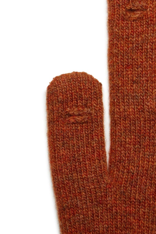 BROMPTON LONDON - 장갑 - LABEL POINT WOOL GLOVE - ORANGE (P244AGL210)