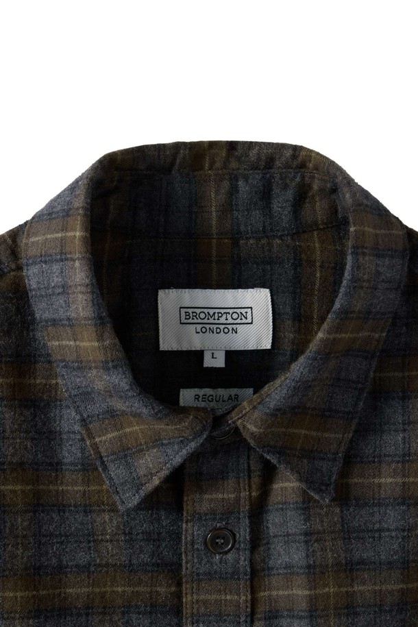 BROMPTON LONDON - 긴팔셔츠 - CHEQUERED SHIRT - BROWN (P243MSH501)