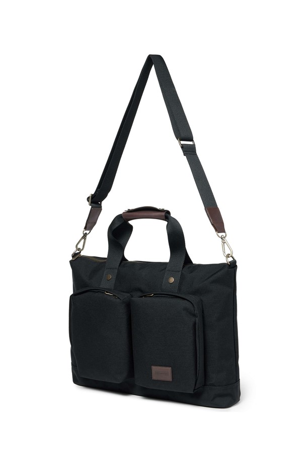 BROMPTON LONDON - 토트백 - TWO POCKET TOTE BAG - BLACK (P245ATO203)