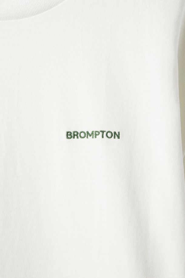 BROMPTON LONDON - 반팔 티셔츠 - BROMPTON LOGO T-SHIRT - WHITE (P242UTS410)