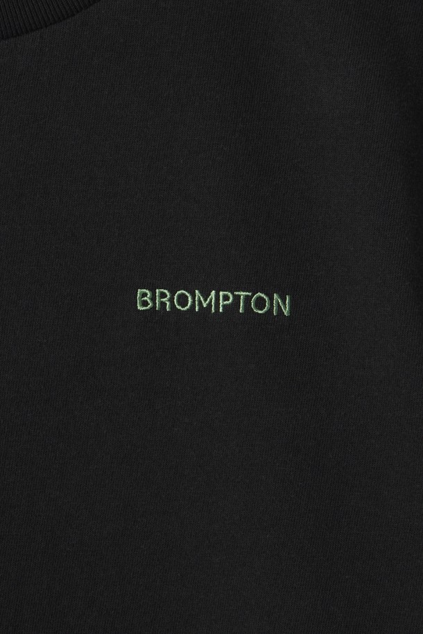 BROMPTON LONDON - 반팔 티셔츠 - BROMPTON LOGO T-SHIRT - BLACK (P242UTS410)