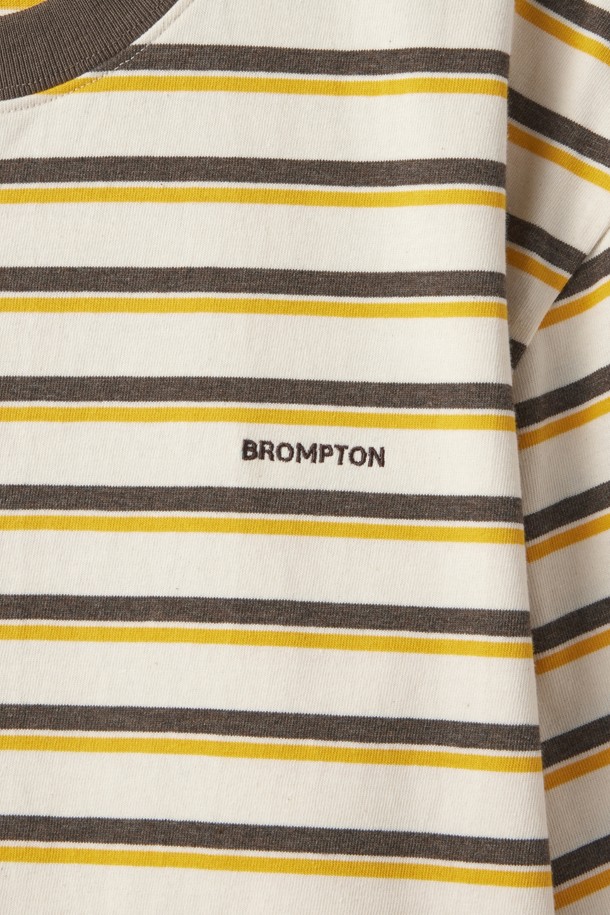 BROMPTON LONDON - 반팔 티셔츠 - STRIPED T-SHIRT - IVORY (P242UTS419)