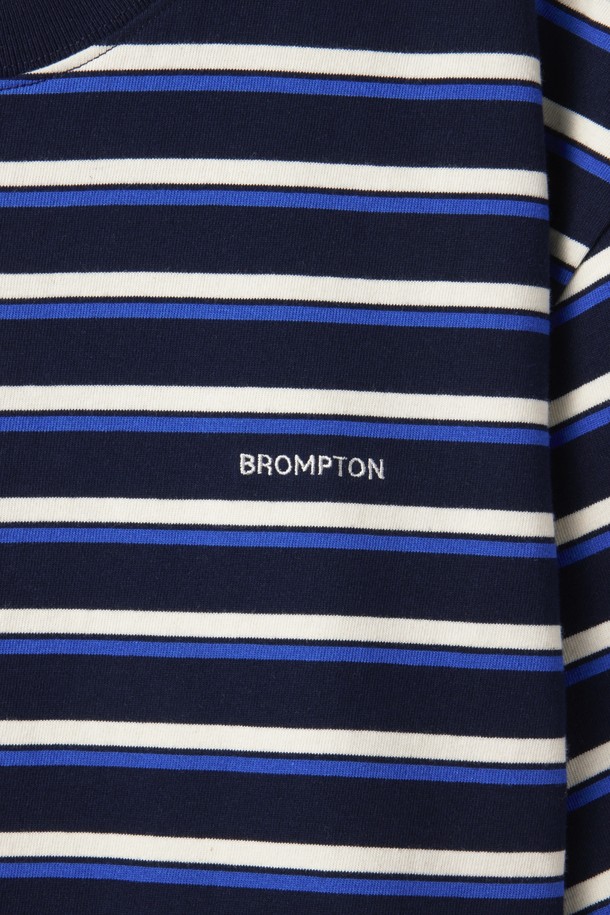 BROMPTON LONDON - 반팔티셔츠 - STRIPED T-SHIRT - NAVY (P242UTS419)