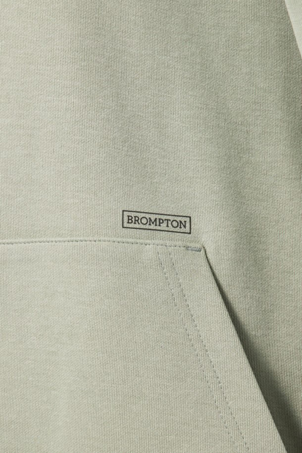 BROMPTON LONDON - 스웨트셔츠 - SNAP HOODED SWEATSHIRT - LIGHT KHAKI (P241UHD102)