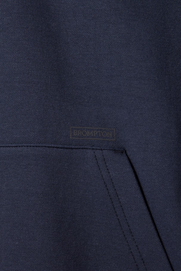 BROMPTON LONDON - 긴팔티셔츠 / 후디 - SNAP HOODED SWEATSHIRT - NAVY (P241UHD102)