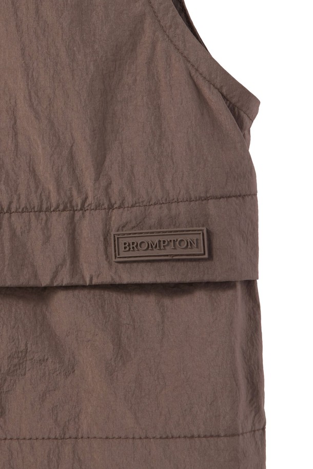 BROMPTON LONDON - 베스트 - W CROP FULL ZIP VEST - BROWN (P242WVT352)