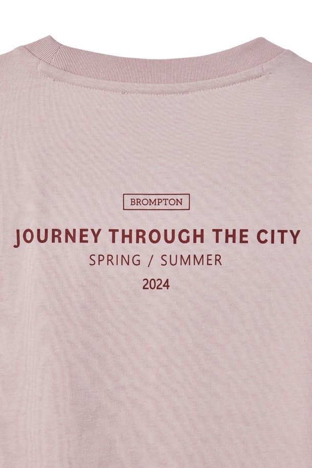 BROMPTON LONDON - 반소매 티셔츠 - W BACK LETTERING T-SHIRT - PINK (P242WTS353)