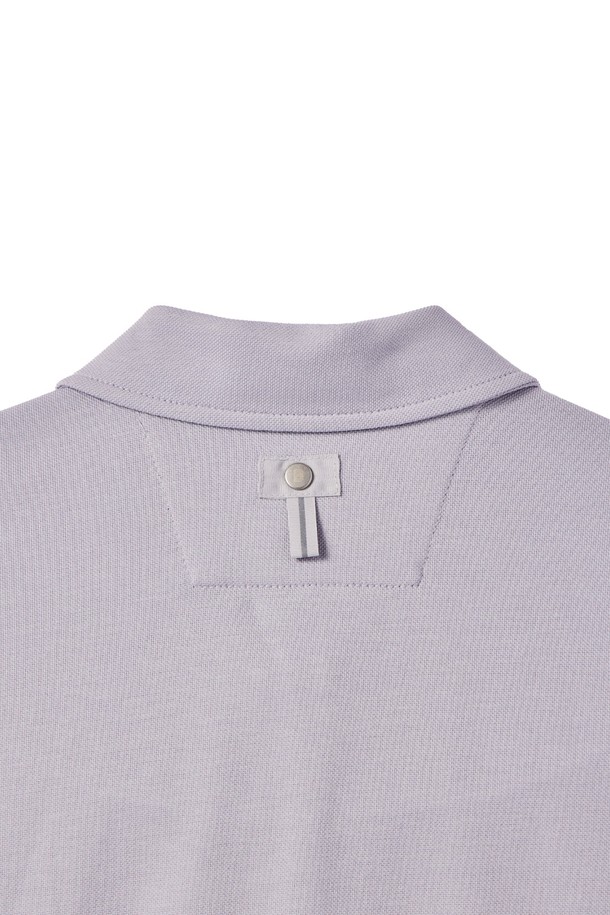 BROMPTON LONDON - 반소매 티셔츠 - W HALF ZIP COLLAR T-SHIRT - LAVENDER (P242WTS352)