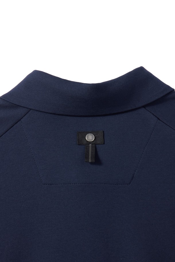 BROMPTON LONDON - 반팔티셔츠 - SUPIMA STRETCH COLLAR T-SHIRT - NAVY (P242UPL120)