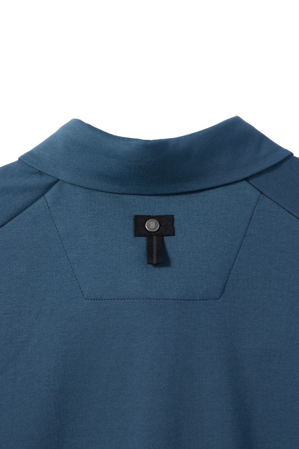 BROMPTON LONDON - 반팔티셔츠 - SUPIMA STRETCH COLLAR T-SHIRT - T/BLUE (P242UPL120)