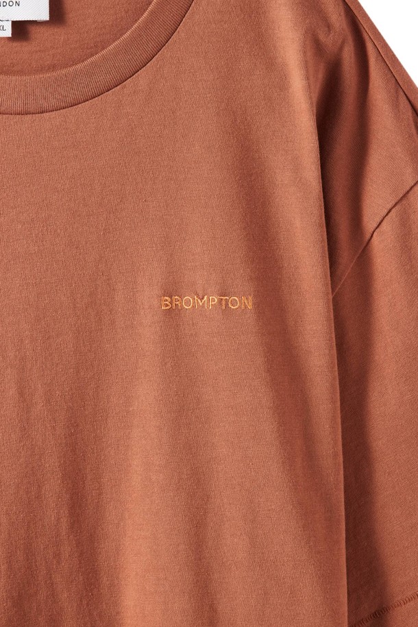 BROMPTON LONDON - 반팔티셔츠 - BROMPTON LOGO T-SHIRT - BRICK (P242UTS410)