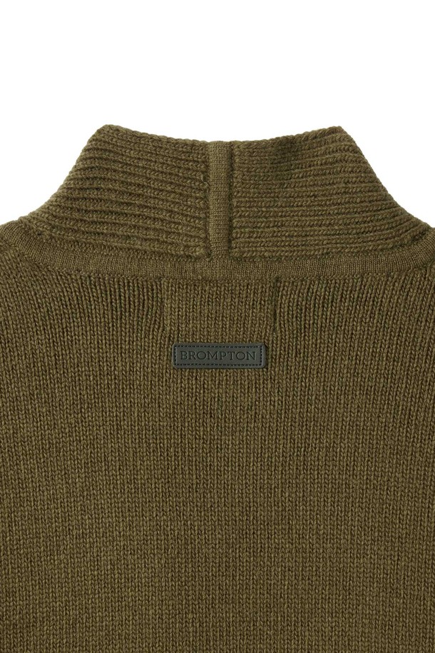 BROMPTON LONDON - 스웨터 - W NECK RIBBON KNIT - OLIVE (P244WKT602)