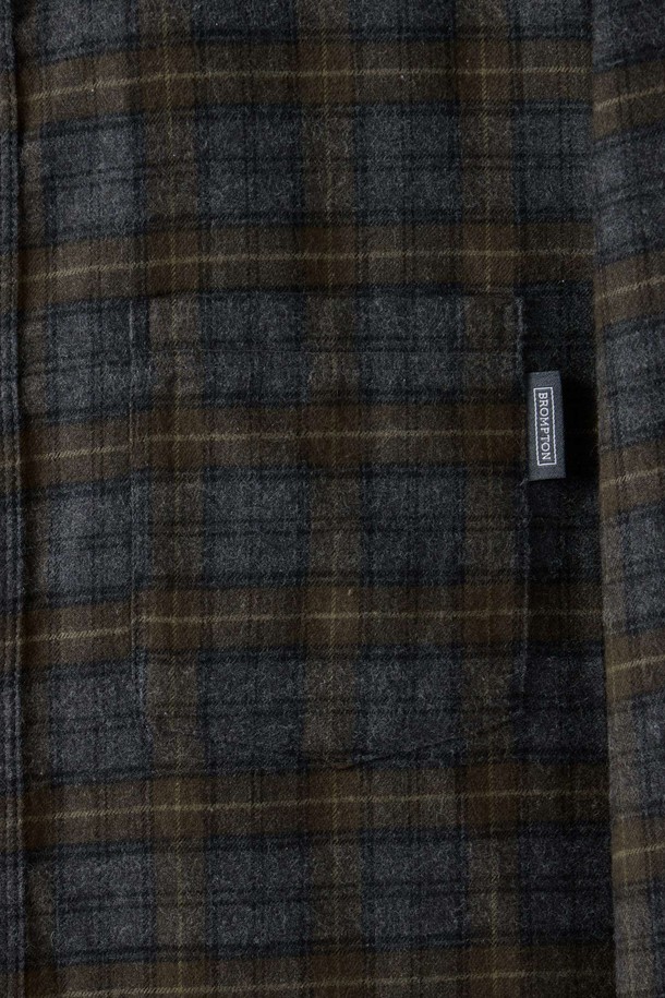 BROMPTON LONDON - 긴팔셔츠 - CHEQUERED SHIRT - BROWN (P243MSH501)