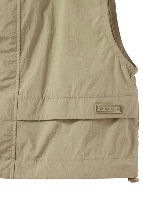 BROMPTON LONDON - 베스트 - W CROP FULL ZIP VEST - BEIGE (P242WVT352)